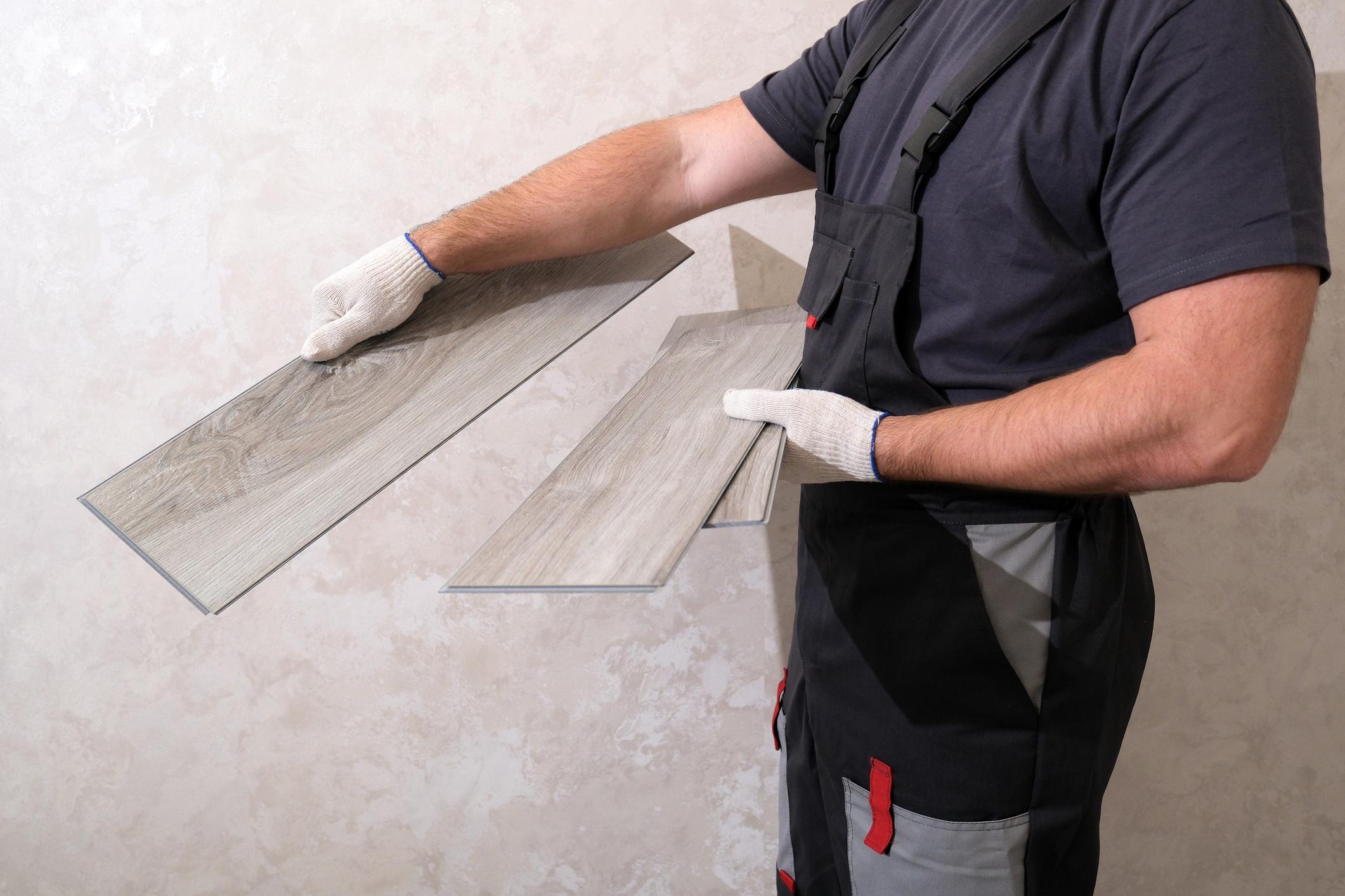 Waterproof LVP flooring installation Sarasota bathroom vinyl plank flooring handyman install