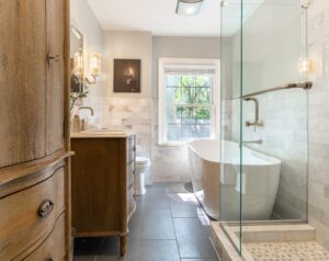 Bathtub installation Sarasota traditional tub shower combo family bathroom soaking tub relaxation