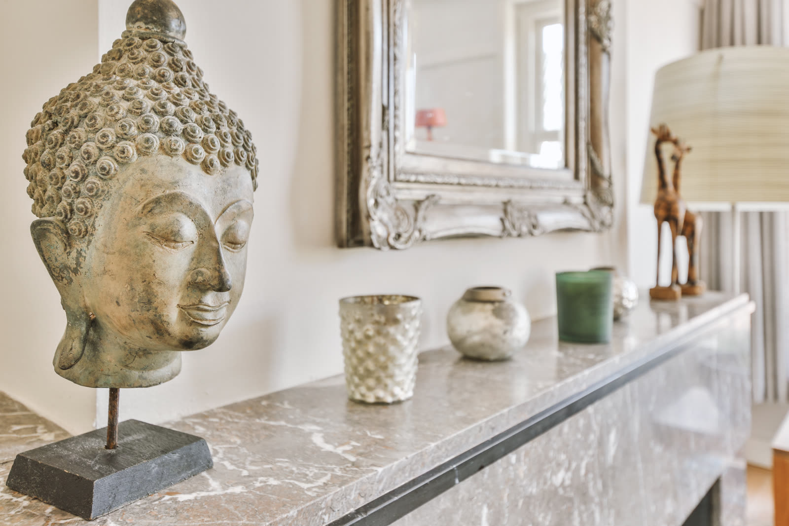 shelf with decor in a stylish apartment — Move-In & Move-Out in Sarasota, FL