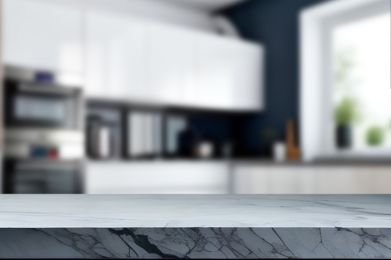 Marble countertop detail